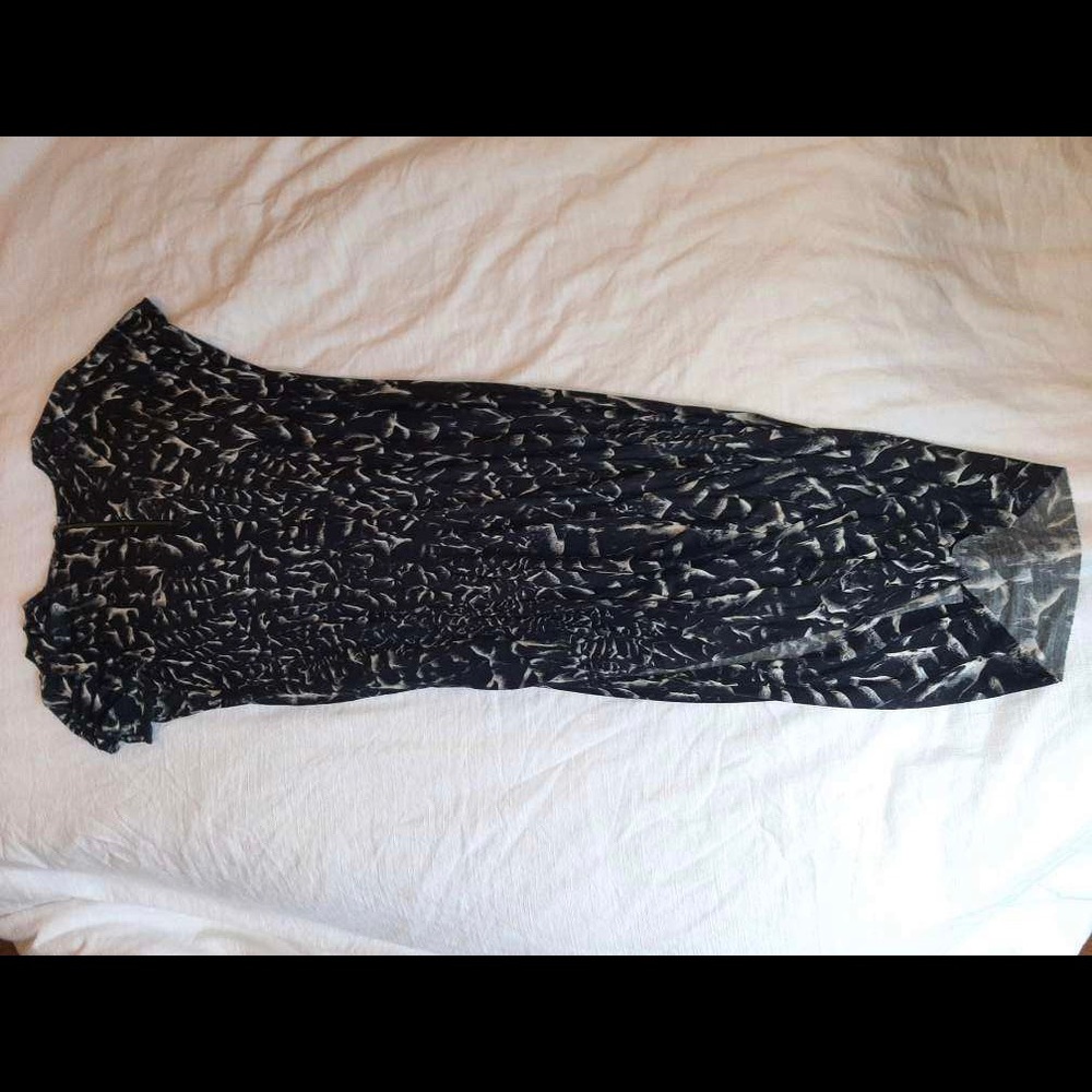 Rare Helmut Lang Dress| Jersey Draped Dress| Color Black/White| Size Small